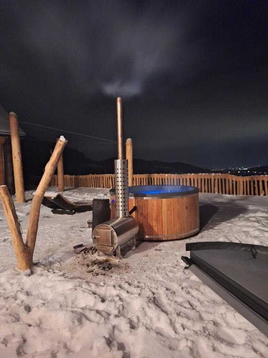 Domek na wynajem z gorącą balią z hydromasażem na wyłączność