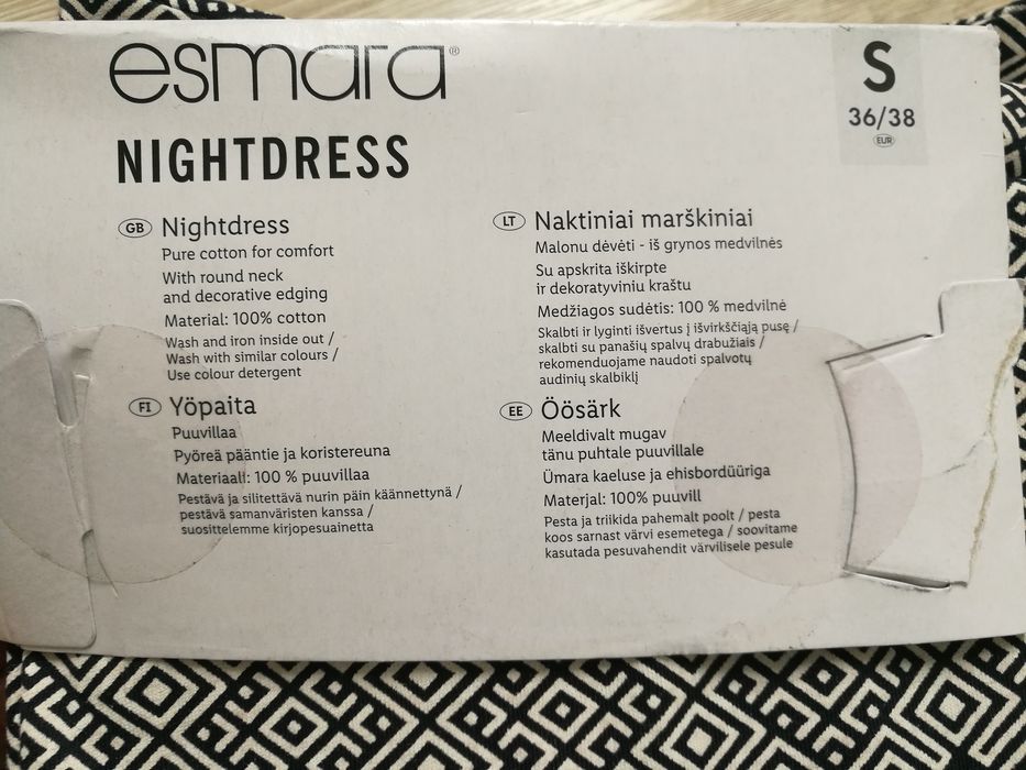 NOWA bawełniana koszula nocna S