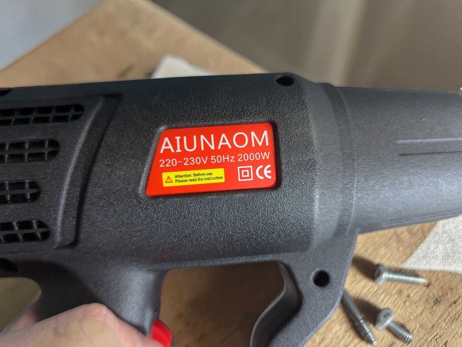 Термофен AIUNAOM HG01 2000W технічний фен 2 рівня подачі повітря будівельний строительный для термоусадки