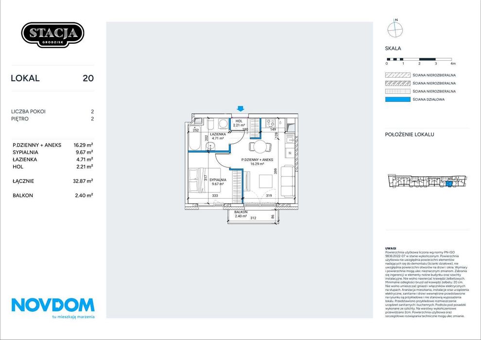 2 pokojowe mieszkanie 32 m² z balkonem w Grodzisku Mazowieckim w wyjątkowej ofercie! – pohled 6