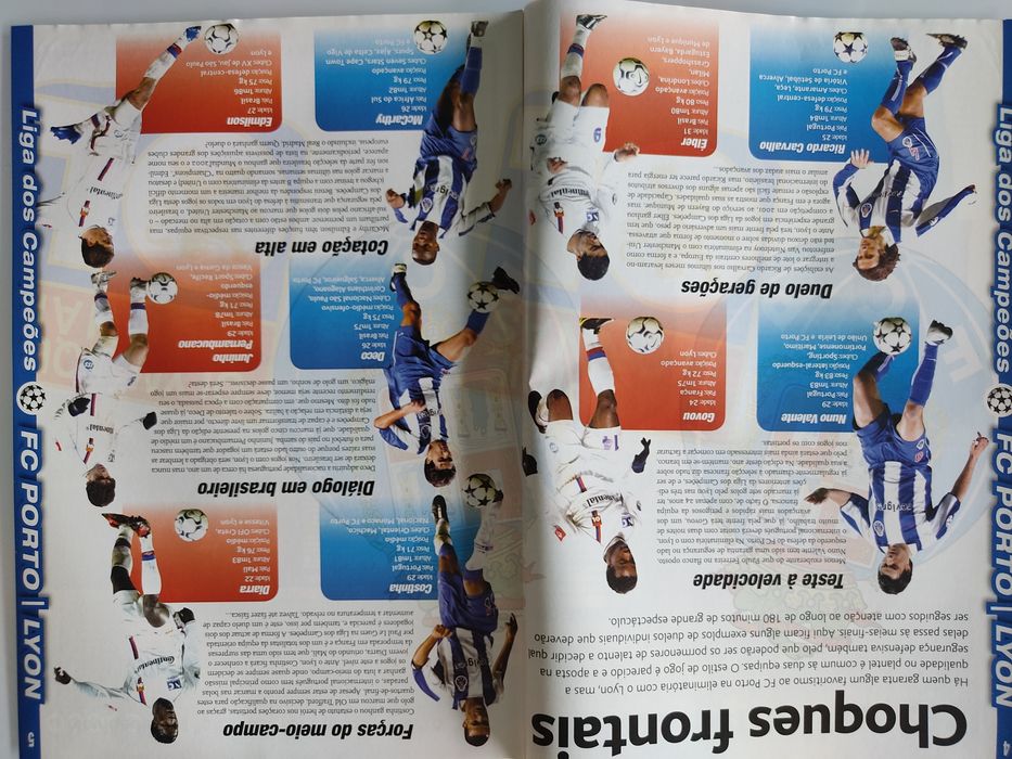 Programa do FC Porto Lyon liga dos campeões 2003/2004
