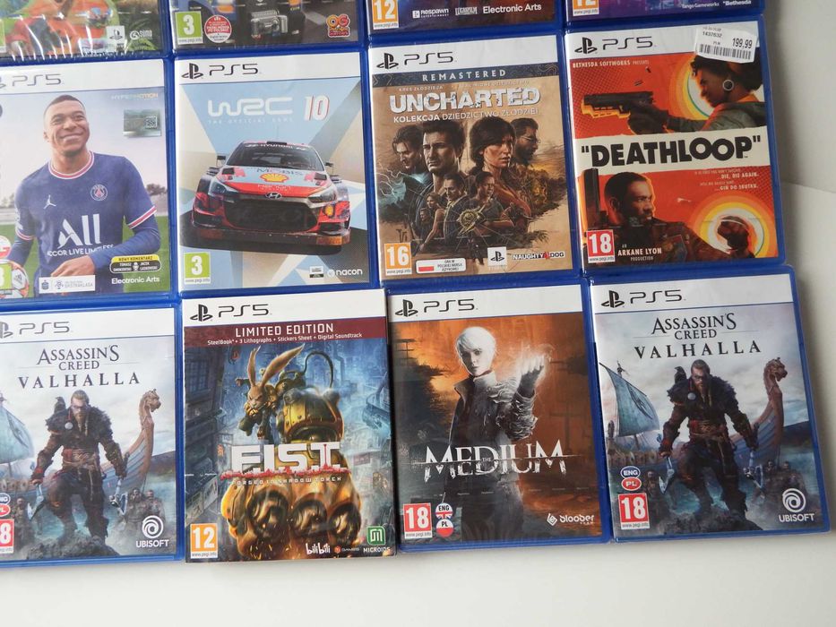 GRY PS5 GOSTYNIN GOW Ragnarok JEDI OCALAŁY Assasins Valhalla Sackboy