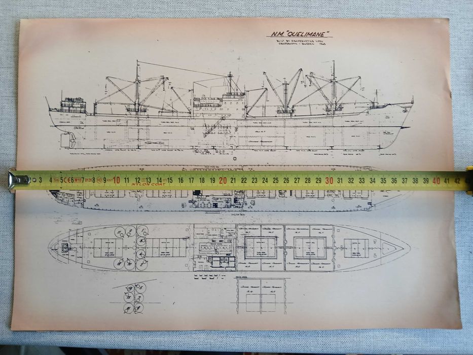 Planos e postais de navios da Companhia Nacional de Navegação