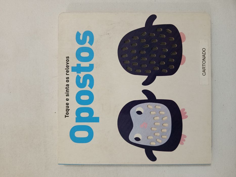 Livro OPOSTOS, cartonado, para crianças