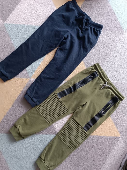 Spodnie dresowe 122,128 rurki joggersy jeans