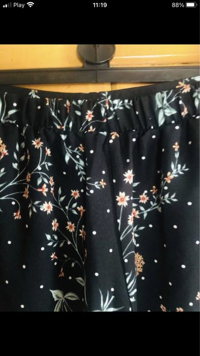 New Look szerokie spodnie na lato w kwiaty culotte rozmiar 14