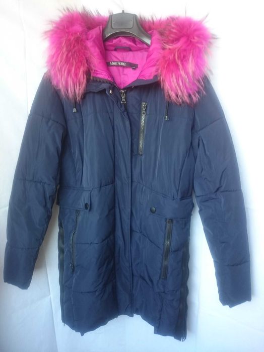 Синяя куртка пуховик парка полупальто Marc Aurel, 38 (M)