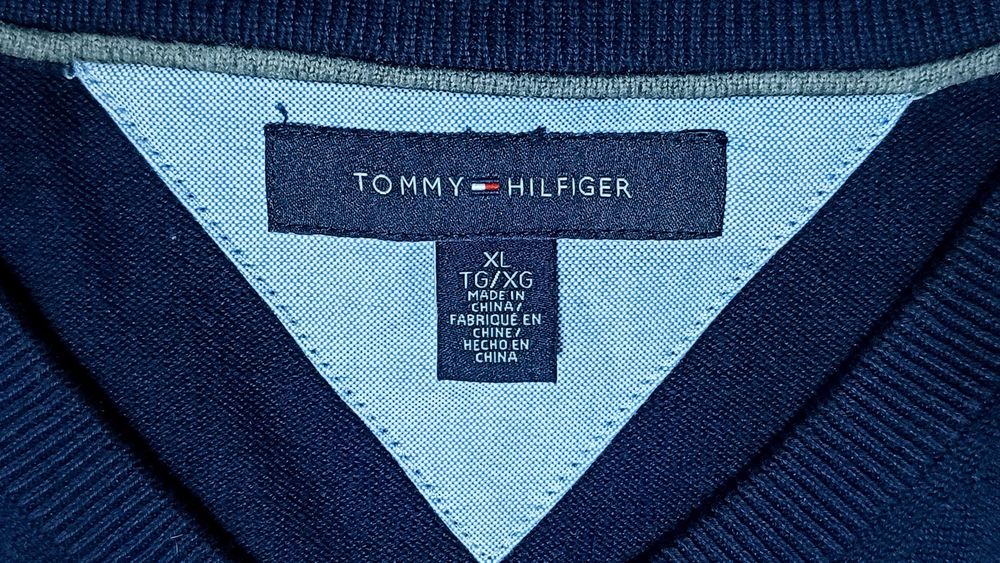 Męski klasyczny sweter TOMMY HILFIGER r.XL stan bardzo dobry