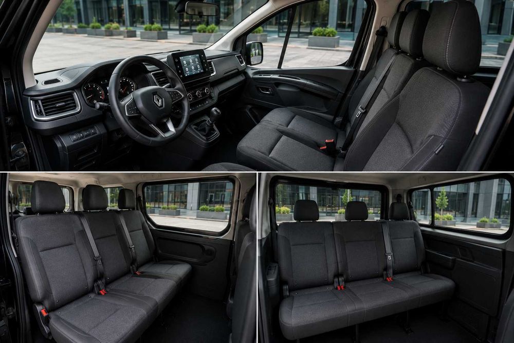 Wynajem samochodów  ŁÓDŹ Renault Trafic LONG 9-osobowy .