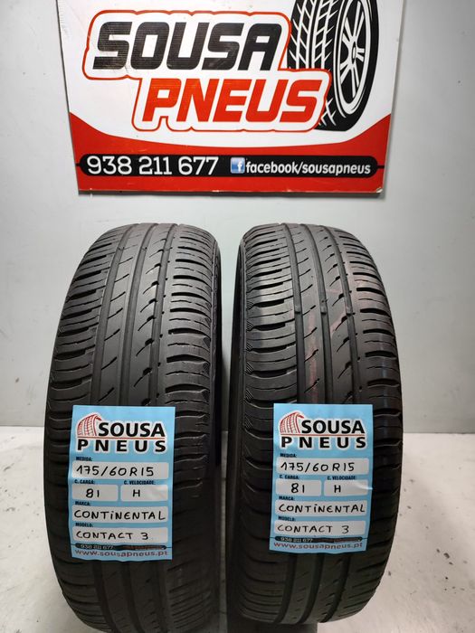 2 Pneus continental 175/60R15 Oferta da Entrega