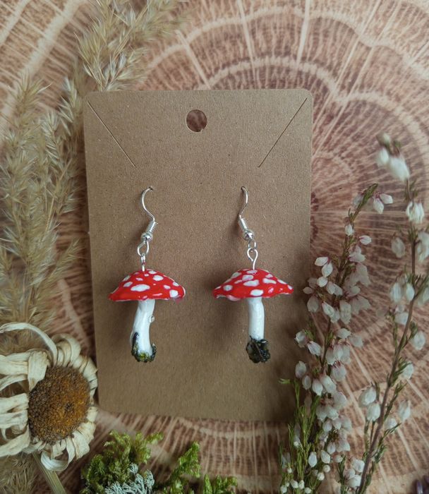 Kolczyki muchomory