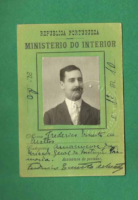 Bilhete de Identidade Antigo - 1941 - Ministério do Interior