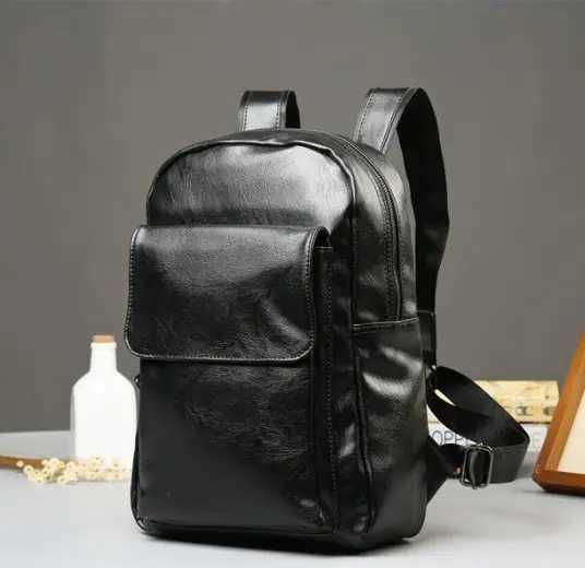 Мужской кожаный рюкзак класичний чоловічий міський ранец сумка