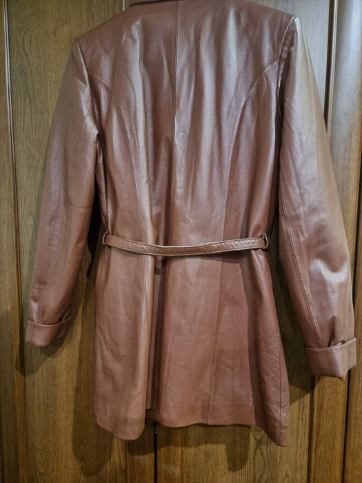 Płaszczyk skórzany trencz