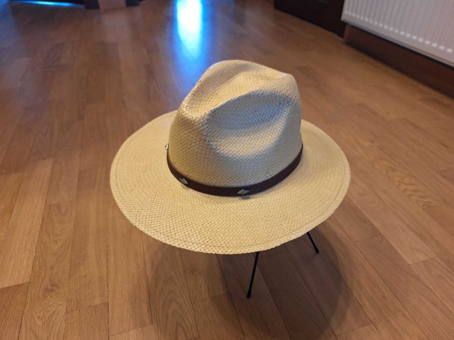 Kapelusz słomkowy fedora panama witleather 60-62