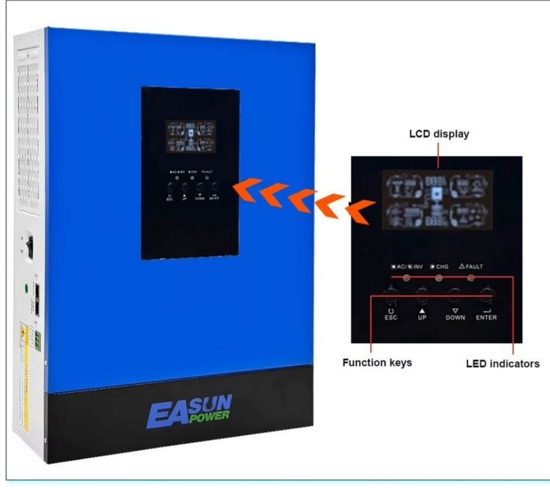 Гібридний сонячний інвертор EASUN POWER 6.2kW 48V ISolar- S