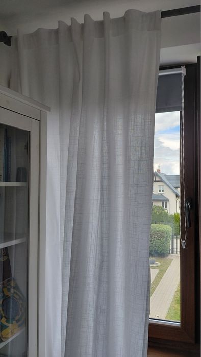 Ikea komplet 2 szt zasłony bawełniane 142 cm x 250 cm