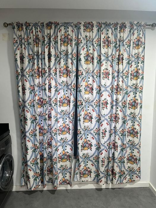 Cortinados sala e cozinha