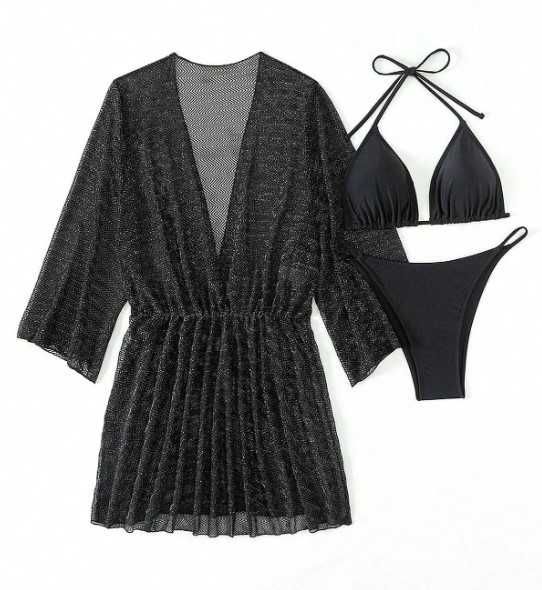 Conjunto de praia 3 peças novo