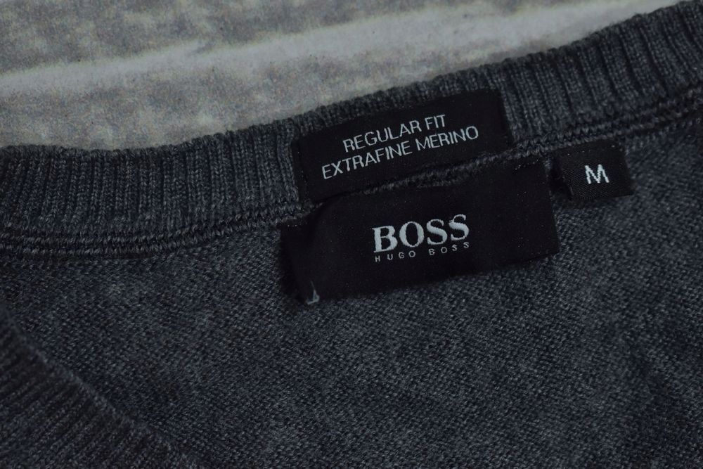 Hugo Boss Extrafine Merino Wool Sweter Męski Regular Fit M