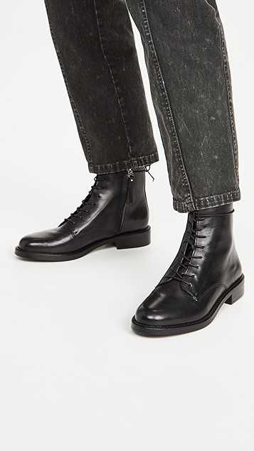Кожаные ботинки Sam Edelman Nina combat boot на шнурках и молнии