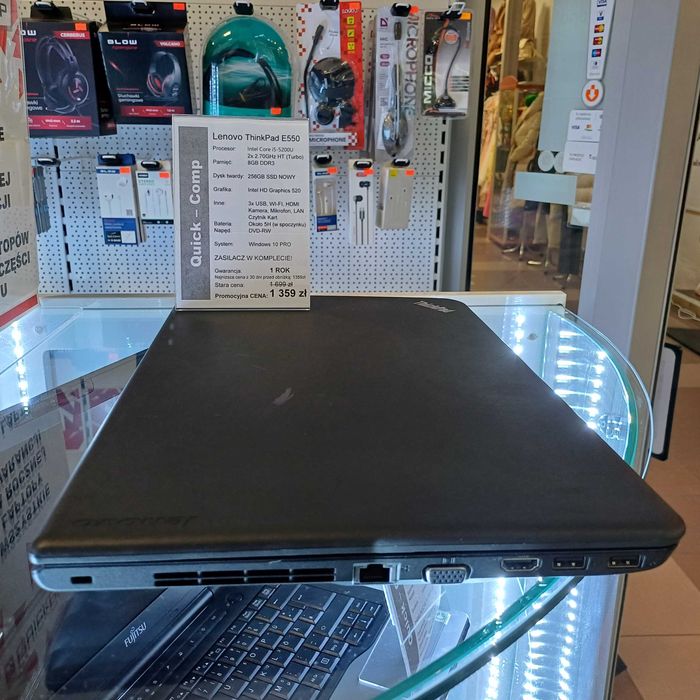Laptop Lenovo ThinkPad E550 i5 / 16GB / 256GB SSD / 1 ROK GWAR W10
