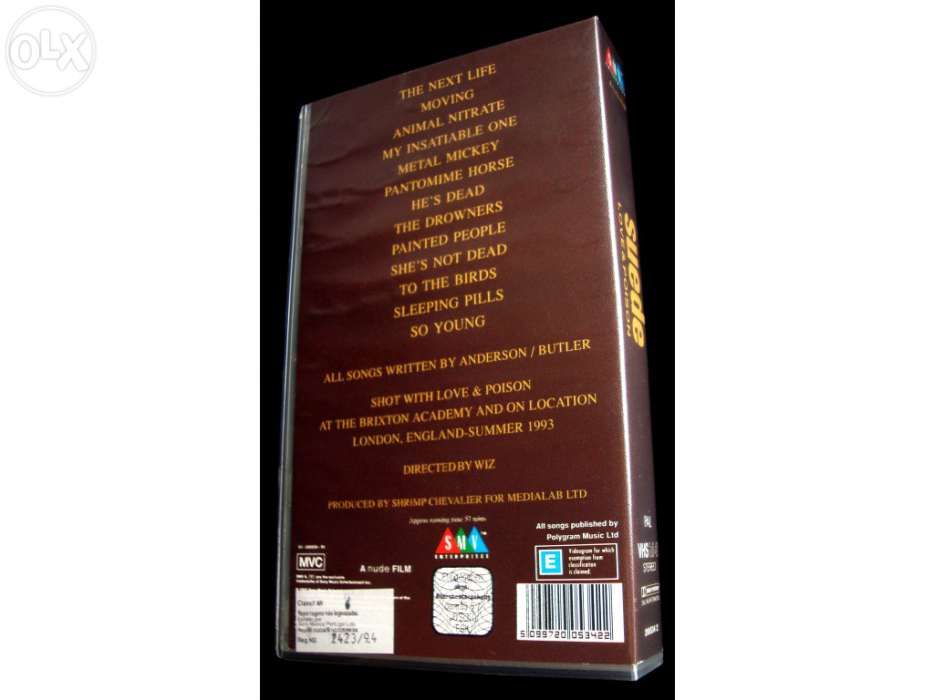 SUEDE Love & Poison Brixton Academy VHS Brit Pop Rock Ingles Anos 90s