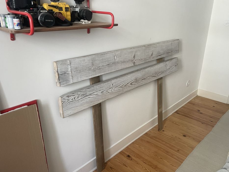 Cabeceira de cama de madeira - Handmade
