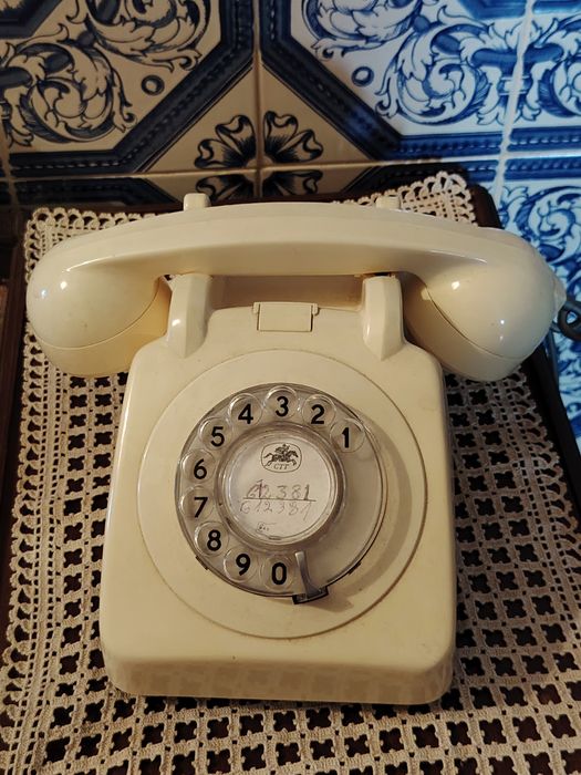 Telefone Antigo cor Branca