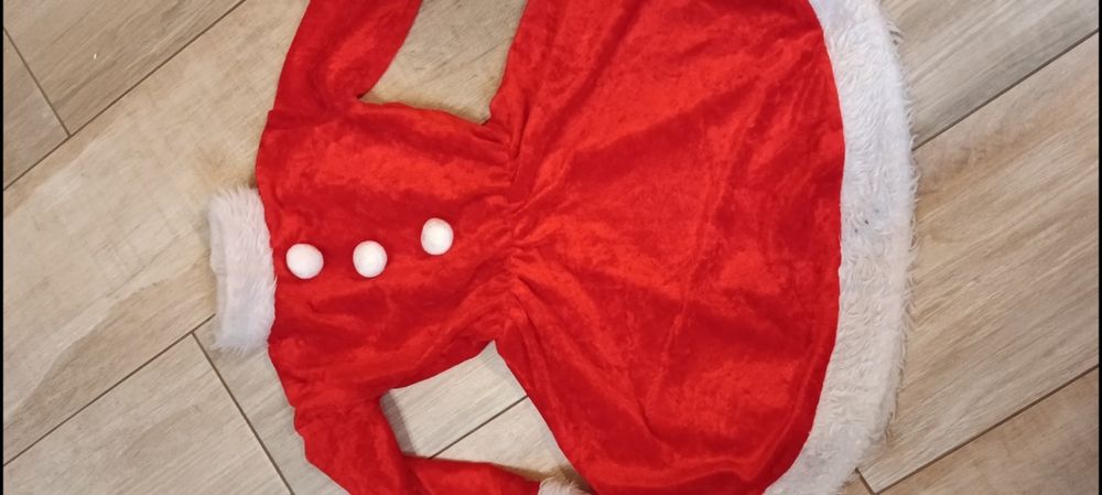 Strój mikołajki sukienka mikołajka rozmiar 122/128