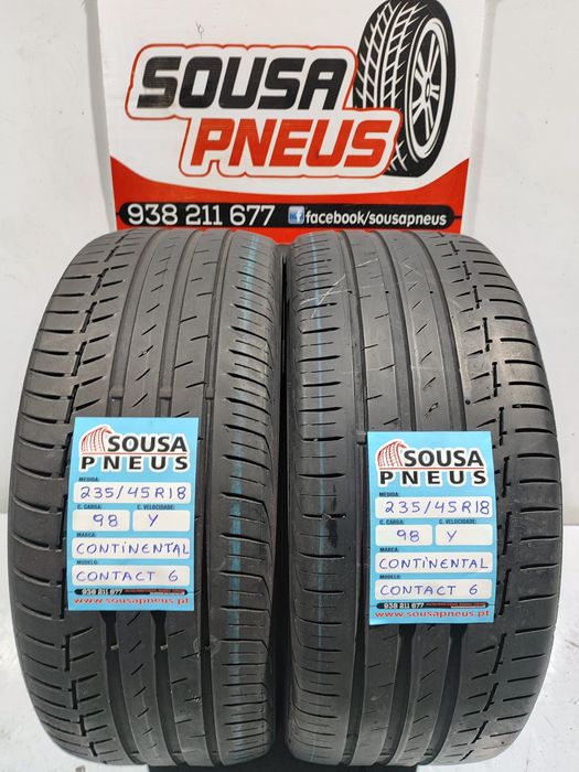 2 pneus semi novos 235-45R18 Continental - Oferta dos Portes
