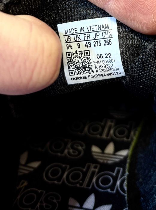(2336) Кросівки Adidas LA Trainer чорні з білою підошвою (41-46)