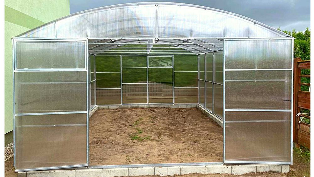 Szklarnia ogrodowa Poliwęglan 6mm 4x4m 4x6 4x8 4x10 4x12 Proste ściany