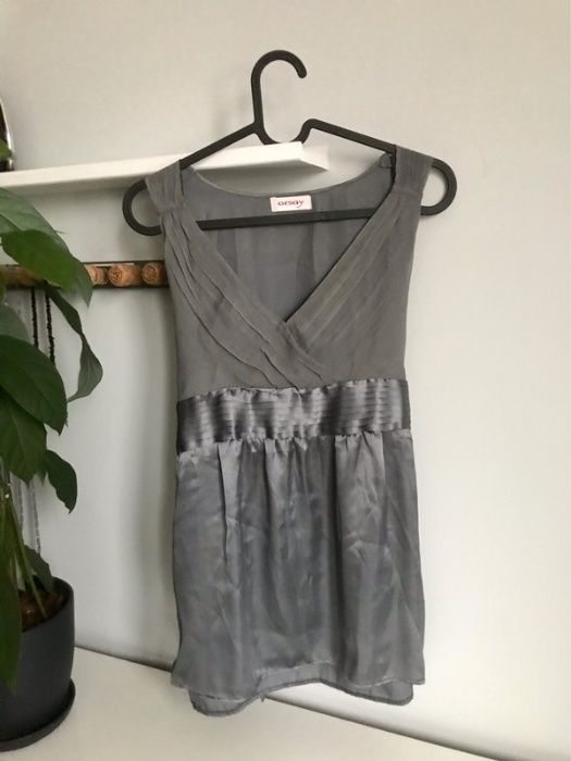 Top bluzka Orsay M satynowa kokarda
