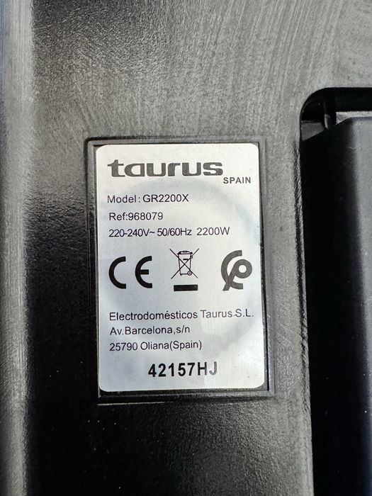 Grelhador de Contacto TAURUS (Aço Inoxidável)