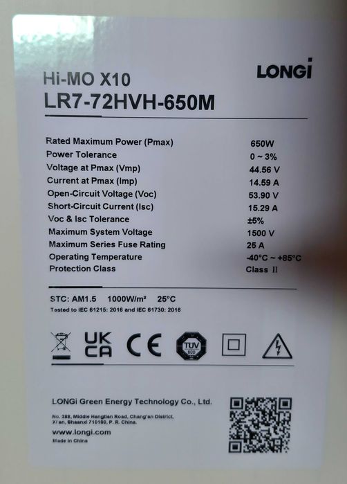 Сонячні панелі 450, 625, 640, 650Вт, Tier 1, монтаж.