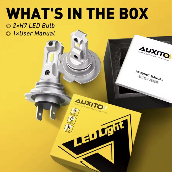 Auxito H7 Led лампи з Canbus