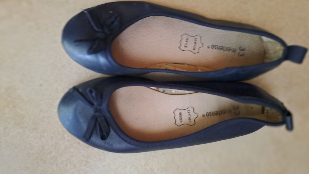 Balerinki, 33, granatowe, używane