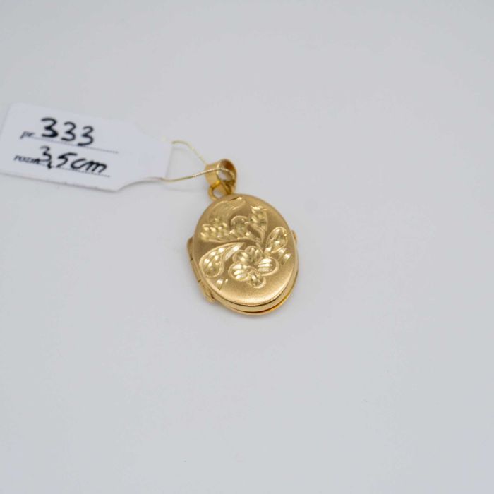 złota zawieszka 333 3,75 gram 3,5cm puzderko WYSYŁKA GRATIS