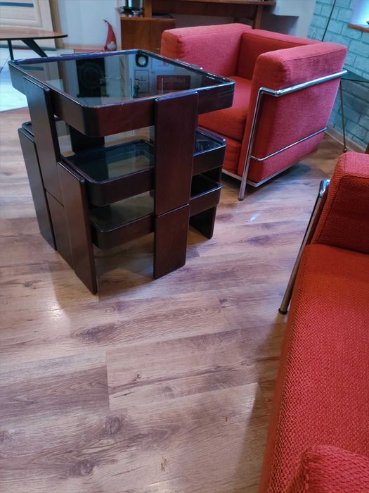 Stoliki modułowe, Cassina, G. Frattini, Włochy, vintage