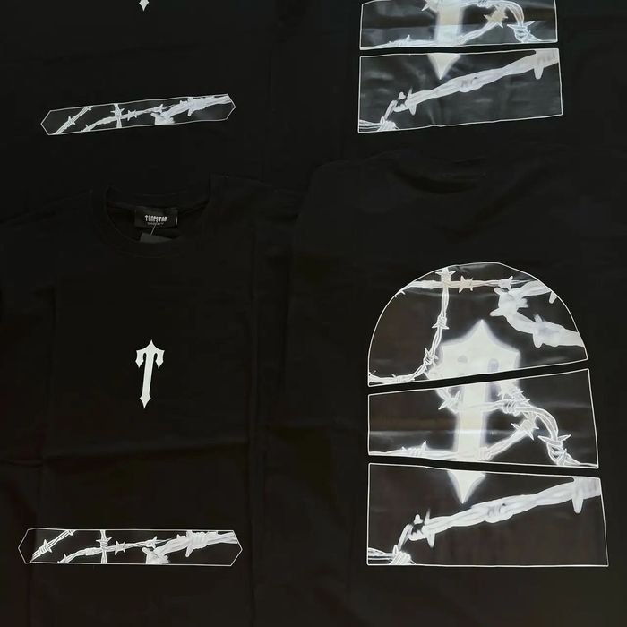 Футболка Trapstar, розмір S, М, L із логотипом з двох сторін , чорна