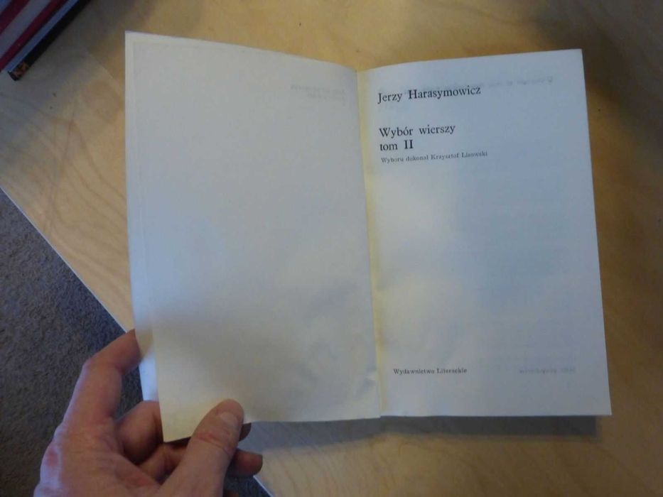 Wybór wierszy tom 2. Jerzy Harasimowicz