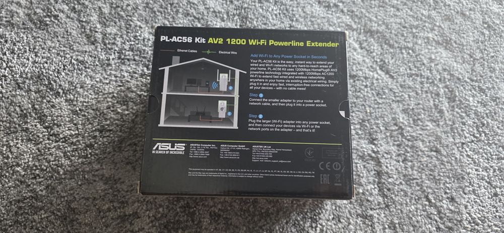 Asus PL-AC56 Kit AV2 1200 Wi-Fi Power Line Extender