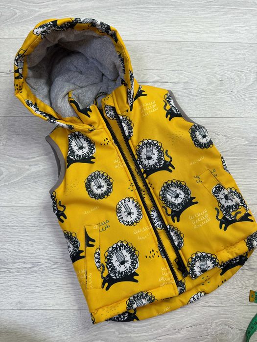 Жилетка безрукавка малюк єнот 86 см