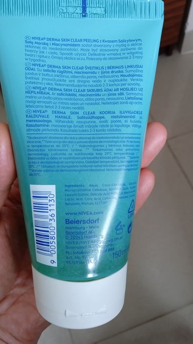 Nivea derma skin clear peeling