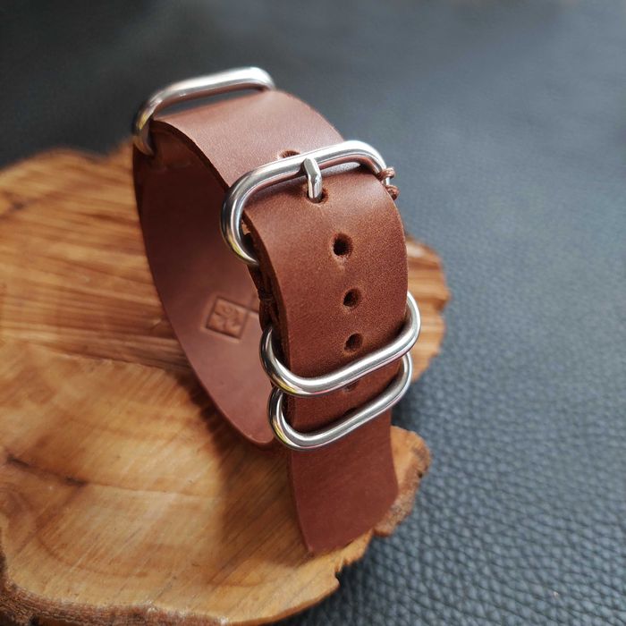 Ремешок Нато Зулу 18, 20, 22, 24мм "NIKAZ" Ручная работа (N006)