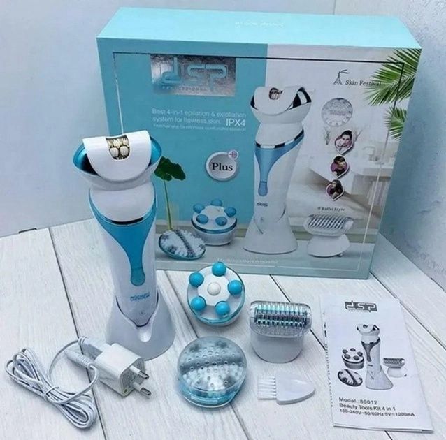 Епілятор DSP 80012 5в1 Блакитний, Бездротовий багатофункціональний епі