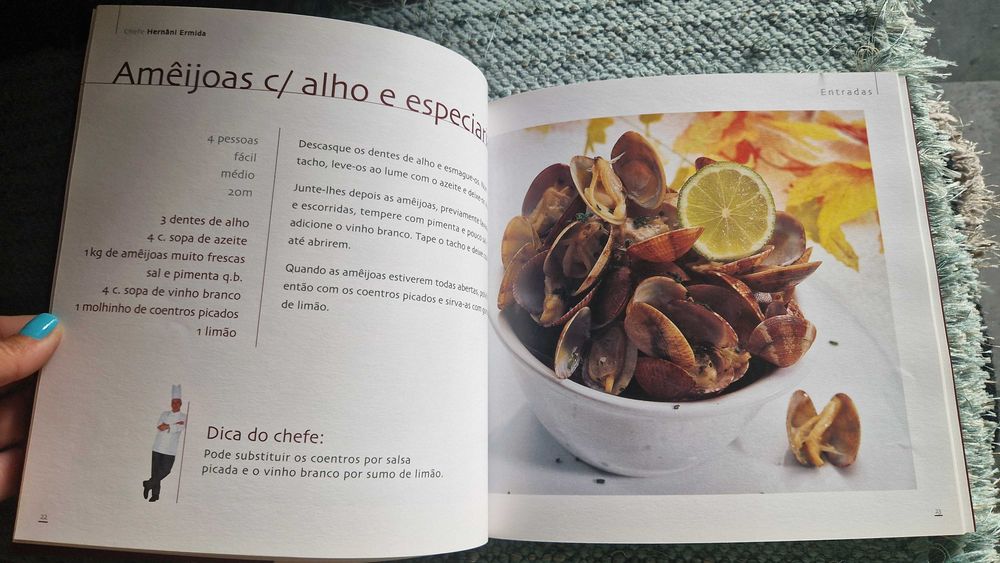 Livro "A Arte de Cozinhar, fácil para Homens), do chefe Hernâni Ermida
