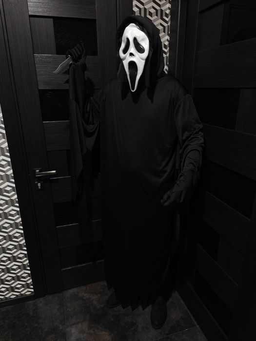 Костюм крик scream ghost face на хэллоуин праздник маскарад