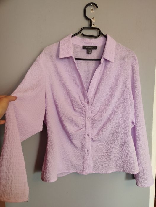 Liliowa fioletowa bluzka koszula Primark 46
